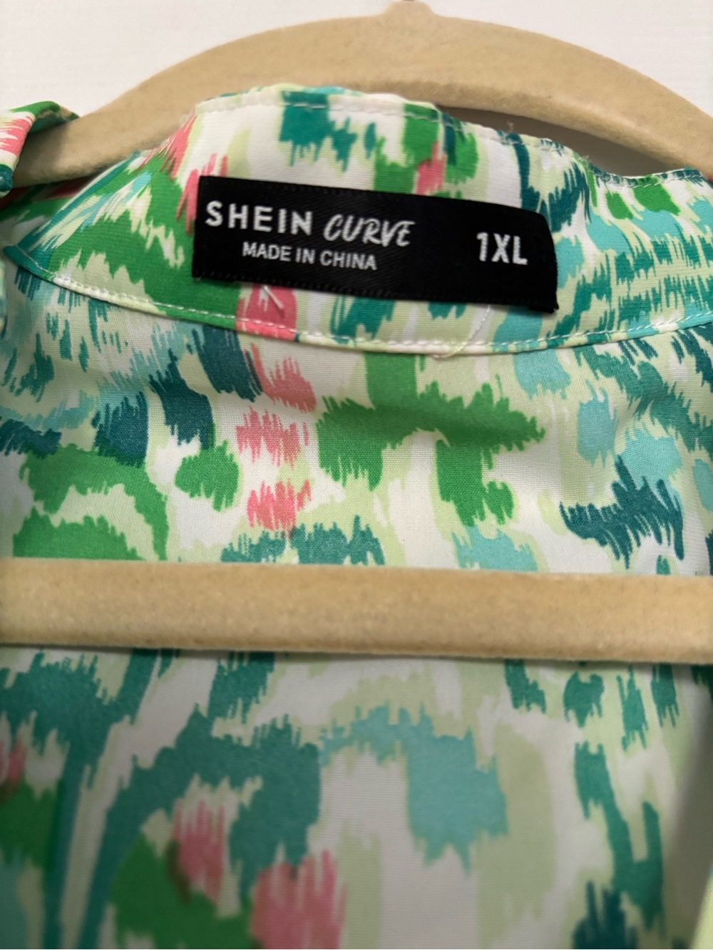 Boho Green Paisley Ruffle Sleeve Blouse - Picture 6 of 7